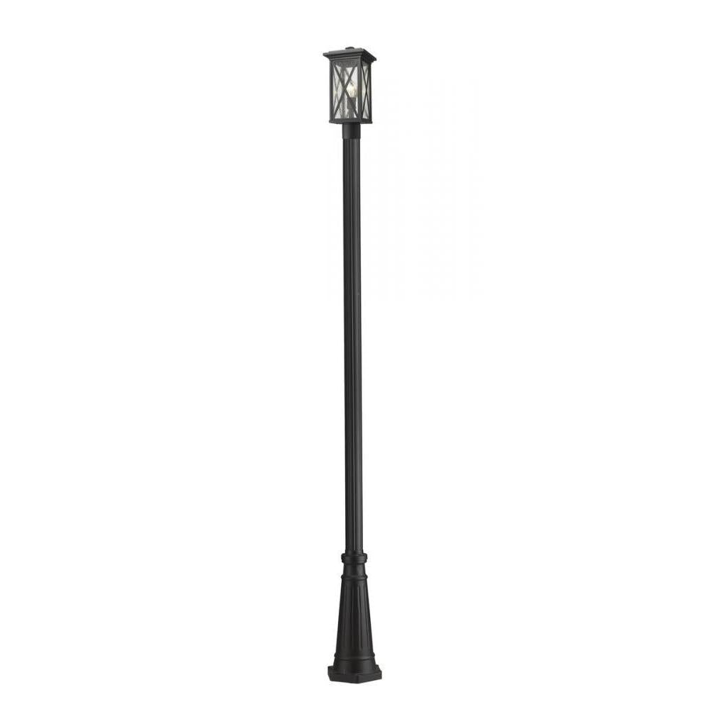 1 Light Outdoor Post Mounted Fixture-Clear Seedy