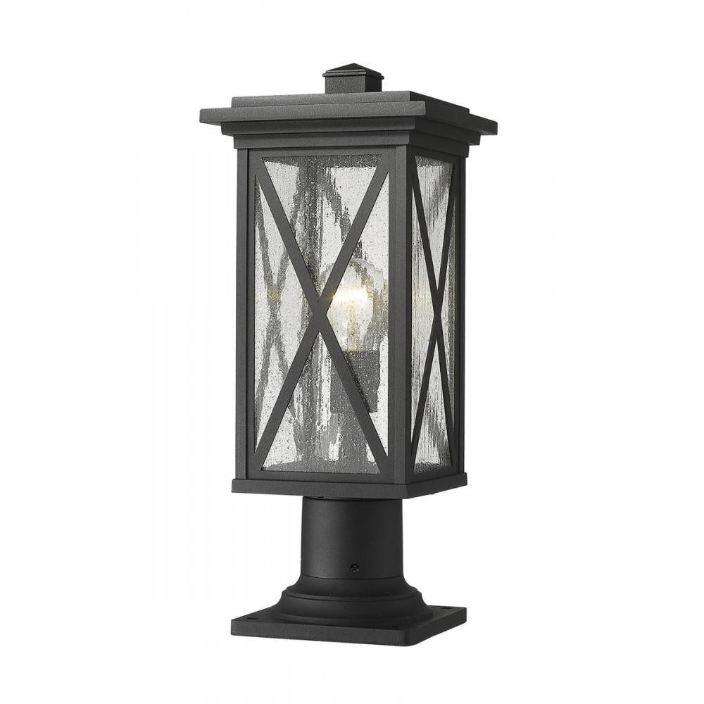 1 Light Outdoor Pier Mounted Fixture-Clear Seedy