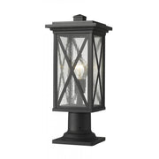1 Light Outdoor Pier Mounted Fixture-Clear Seedy