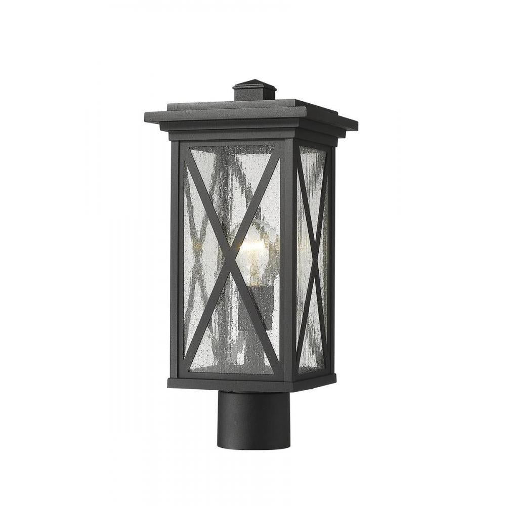 1 Light Outdoor Post Mount Fixture-Clear Seedy
