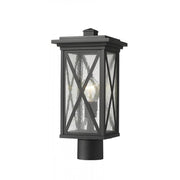 1 Light Outdoor Post Mount Fixture-Clear Seedy