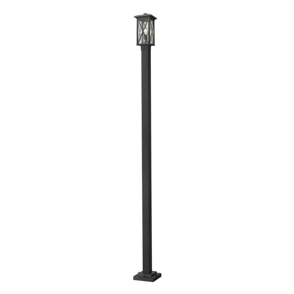 1 Light Outdoor Post Mounted Fixture-Clear Seedy