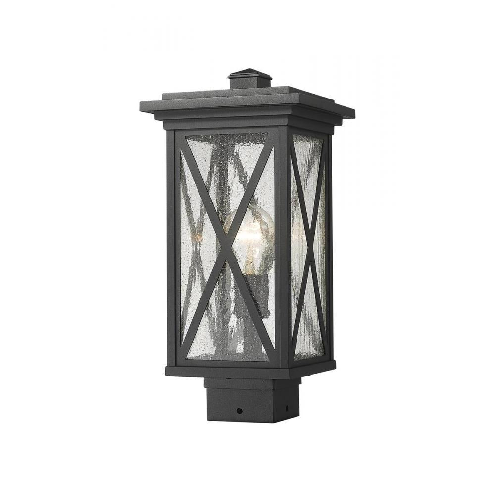 1 Light Outdoor Post Mount Fixture-Clear Seedy