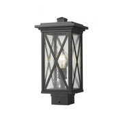 1 Light Outdoor Post Mount Fixture-Clear Seedy