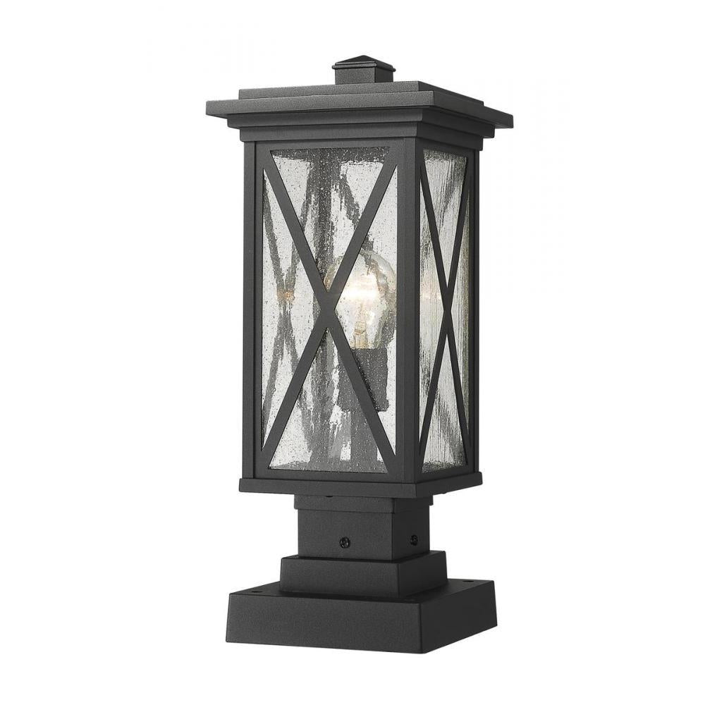 1 Light Outdoor Pier Mounted Fixture-Clear Seedy