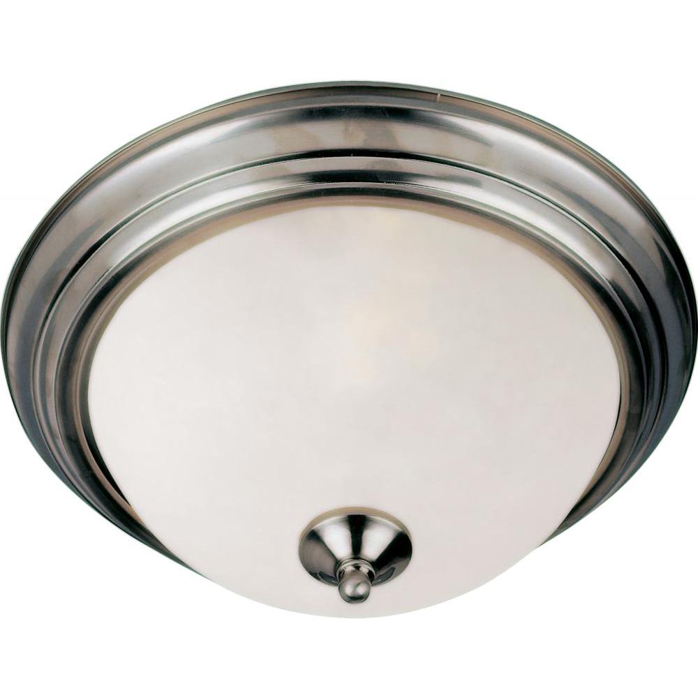 Maxim Lighting 5841FTSN Essentials 13.5 Inch Flush Mount Light – Satin Nickel