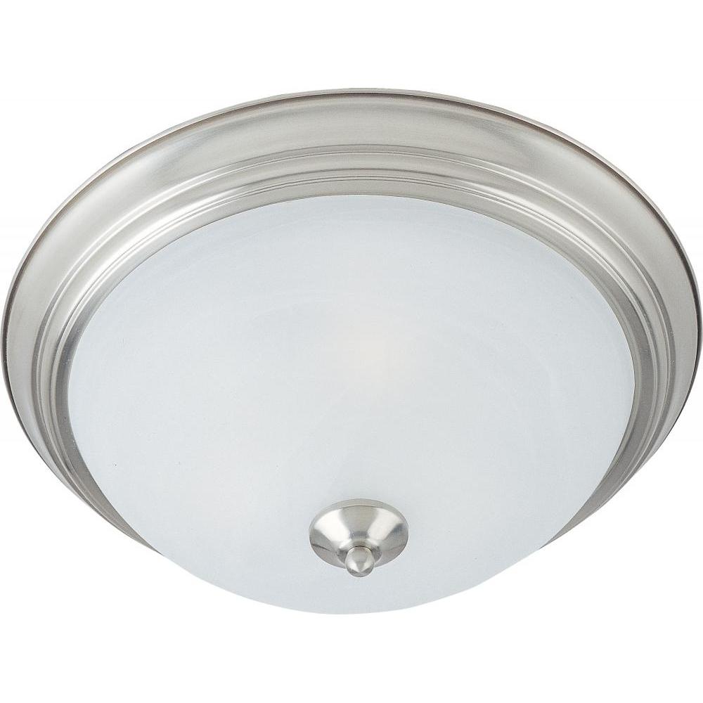 Maxim Lighting 5842MRSN Essentials 15.5 Inch Flush Mount Light – Satin Nickel