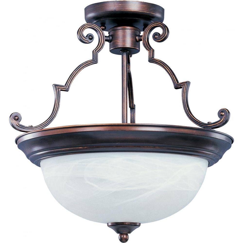 Maxim Lighting 5843MROI Essentials 14.75 Inch Semi Flush Mount Light – Oil Rubbed Bronze