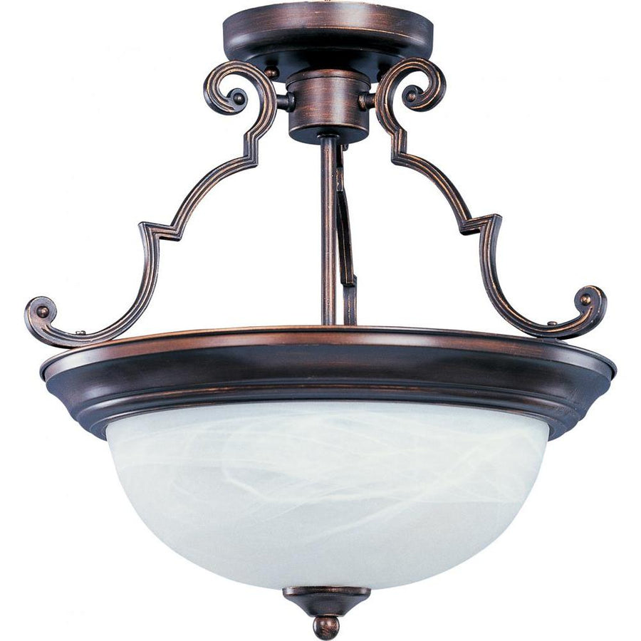 Maxim Lighting 5843MROI Essentials 14.75 Inch Semi Flush Mount Light – Oil Rubbed Bronze