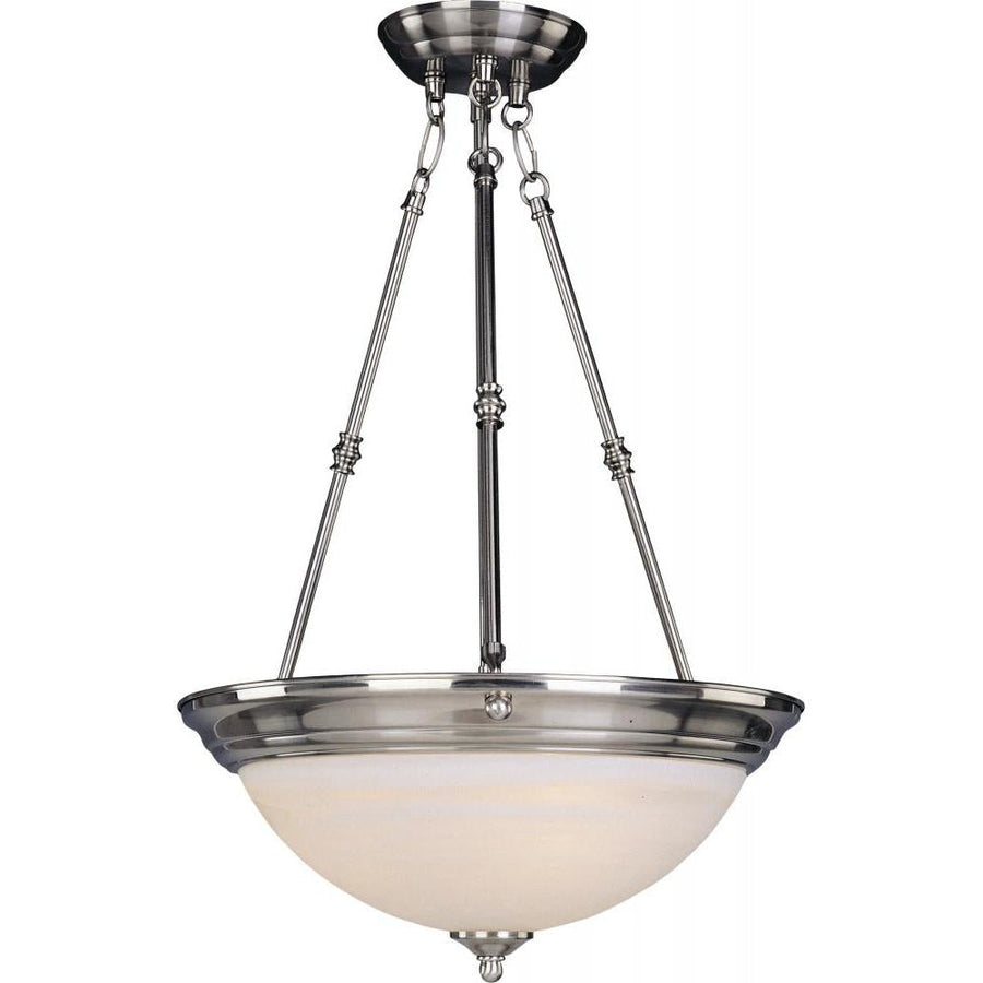 Maxim Lighting 5845MRSN Essentials 15 Inch Invert Bowl Pendant – Satin Nickel