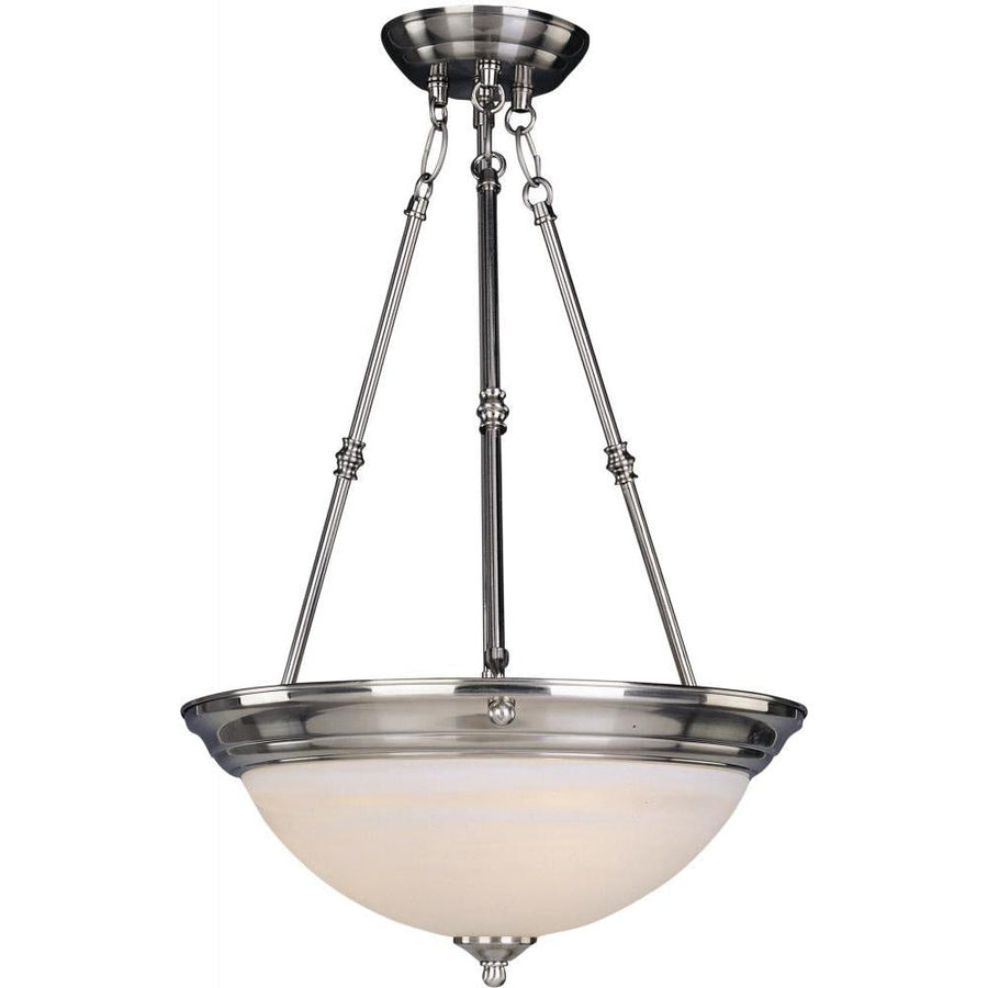 Maxim Lighting 5846MRSN Essentials 20 Inch Invert Bowl Pendant – Satin Nickel