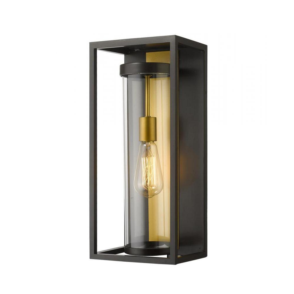 1 Light Outdoor Wall Light-Clear