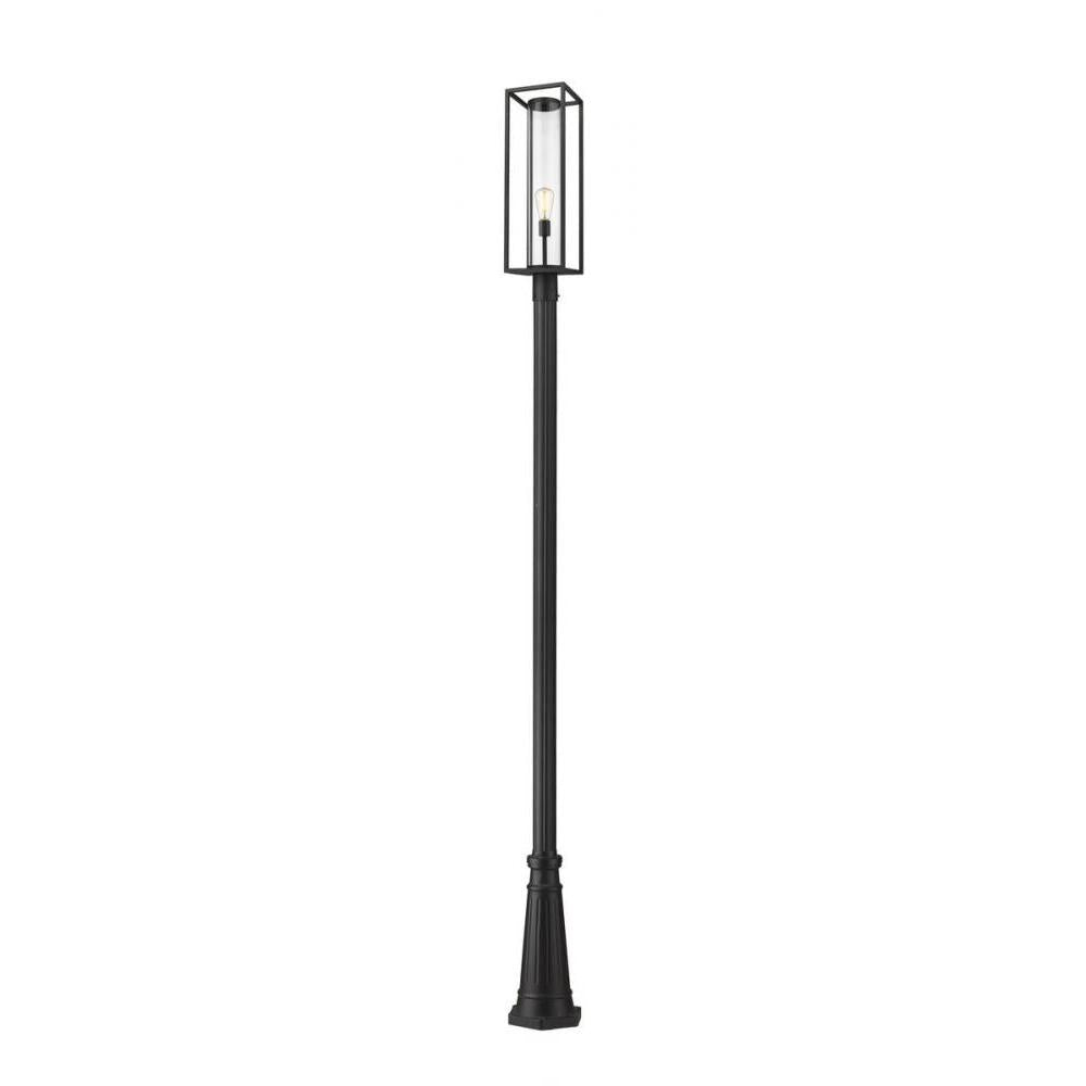 1 Light Outdoor Post Mounted Fixture-Clear