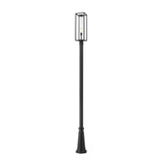 1 Light Outdoor Post Mounted Fixture-Clear