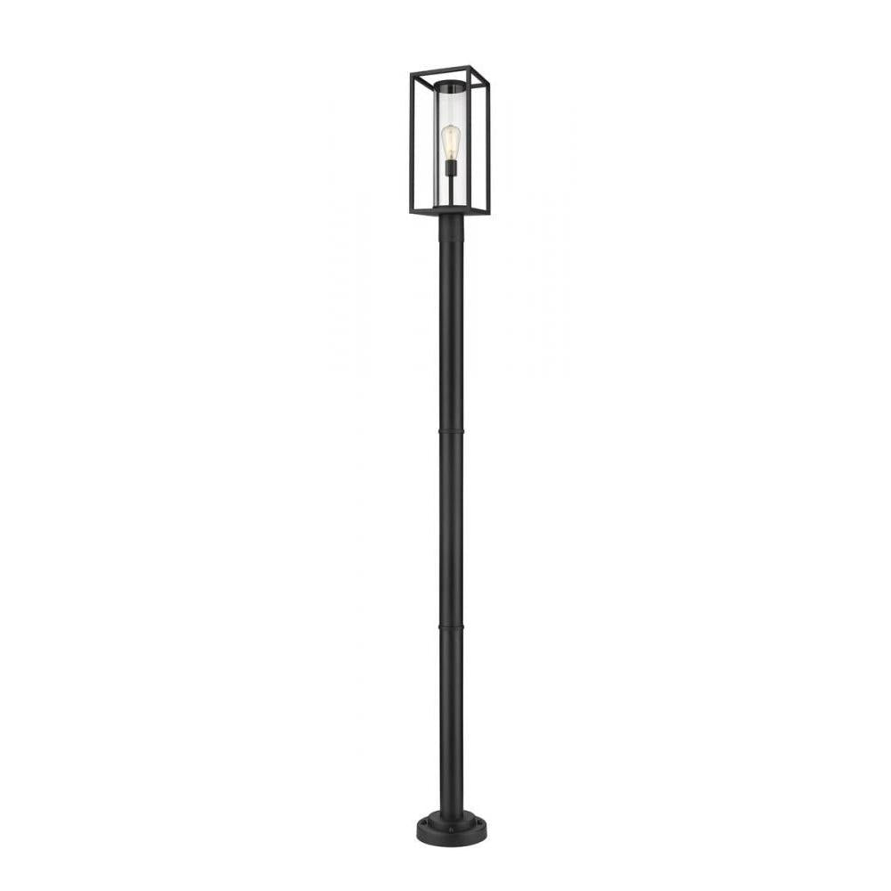 1 Light Outdoor Post Mounted Fixture-Clear