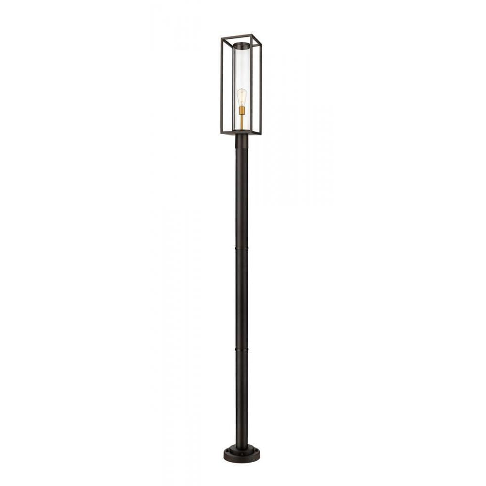 1 Light Outdoor Post Mounted Fixture-Clear