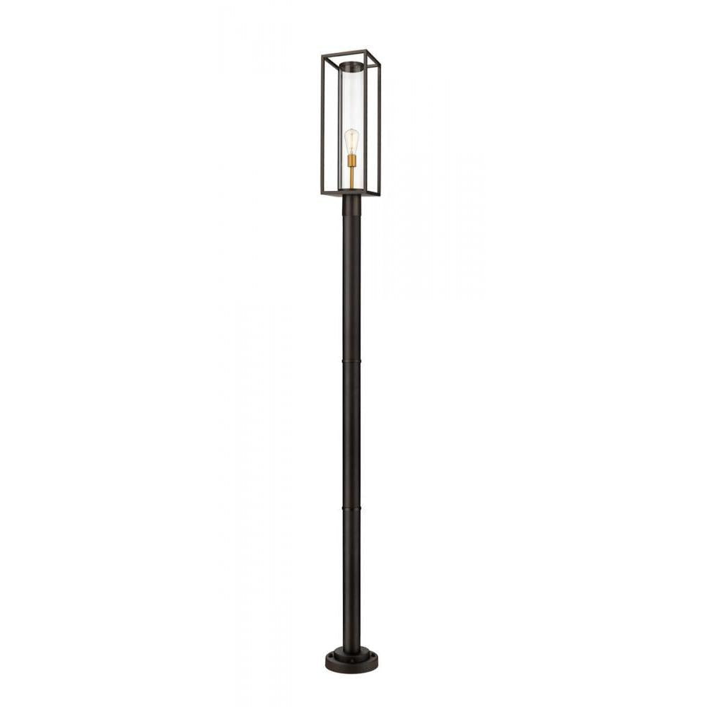 1 Light Outdoor Post Mounted Fixture-Clear