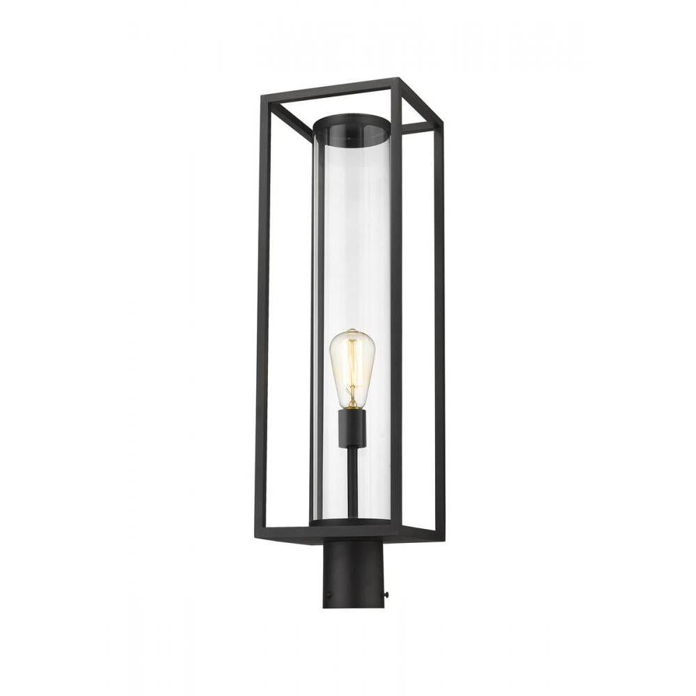 1 Light Outdoor Post Mount Fixture-Clear