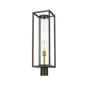 1 Light Outdoor Post Mount Fixture-Clear