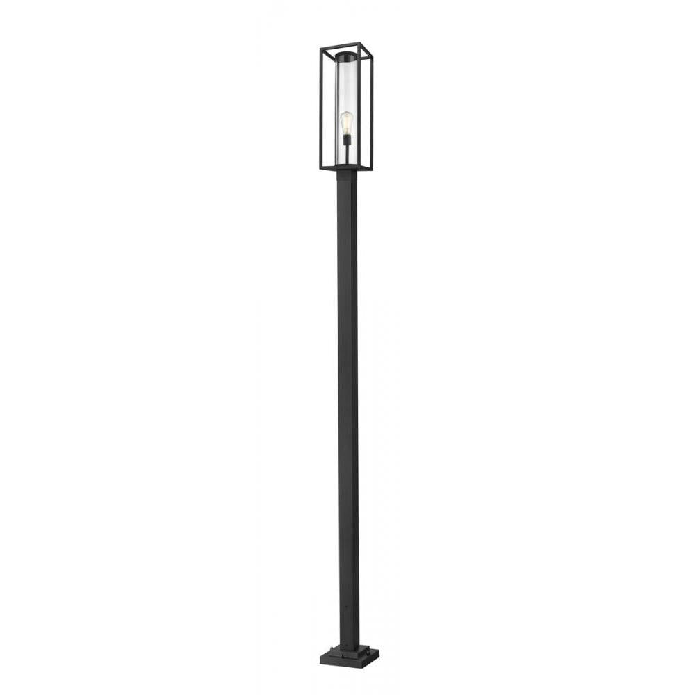 1 Light Outdoor Post Mounted Fixture-Clear