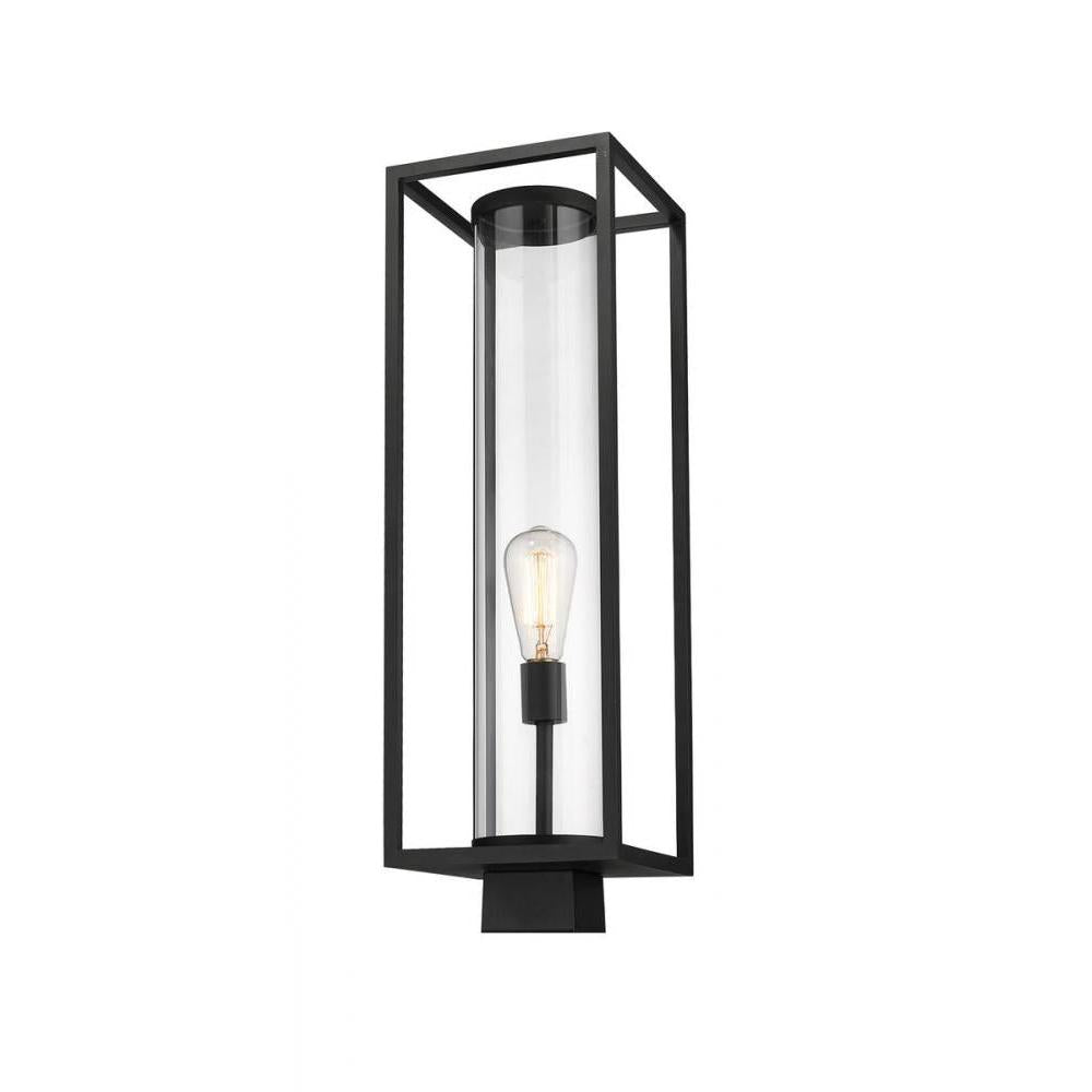 1 Light Outdoor Post Mount Fixture-Clear