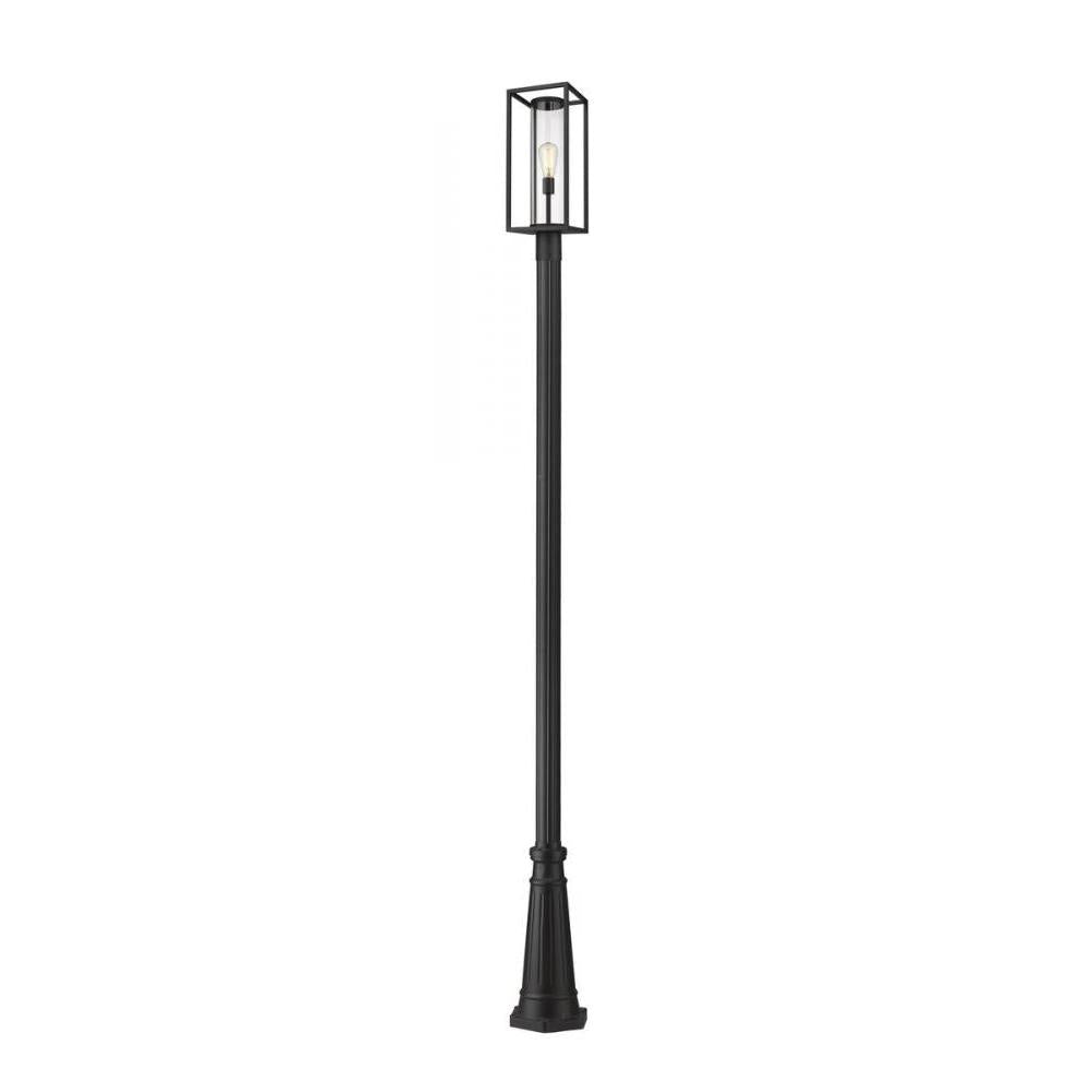 1 Light Outdoor Post Mounted Fixture-Clear