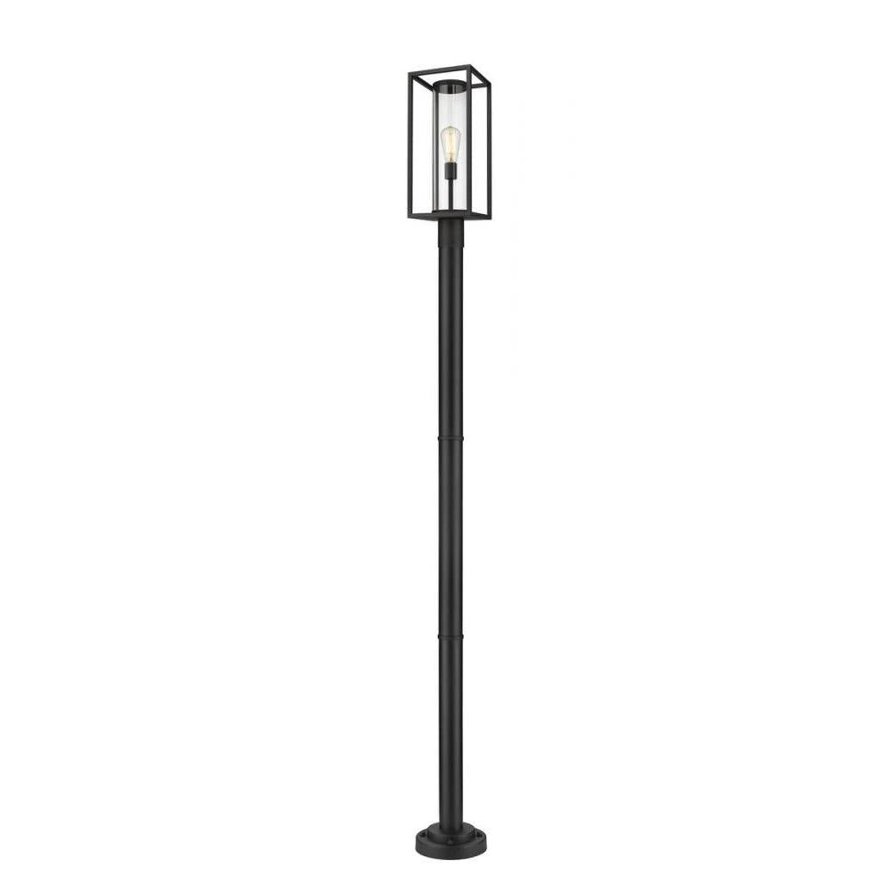 1 Light Outdoor Post Mounted Fixture-Clear