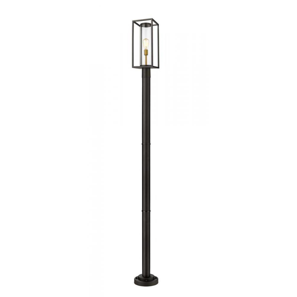 1 Light Outdoor Post Mounted Fixture-Clear