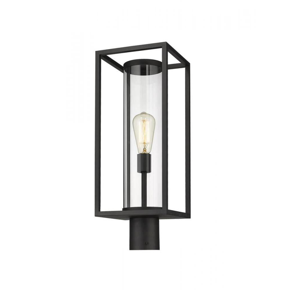 1 Light Outdoor Post Mount Fixture-Clear