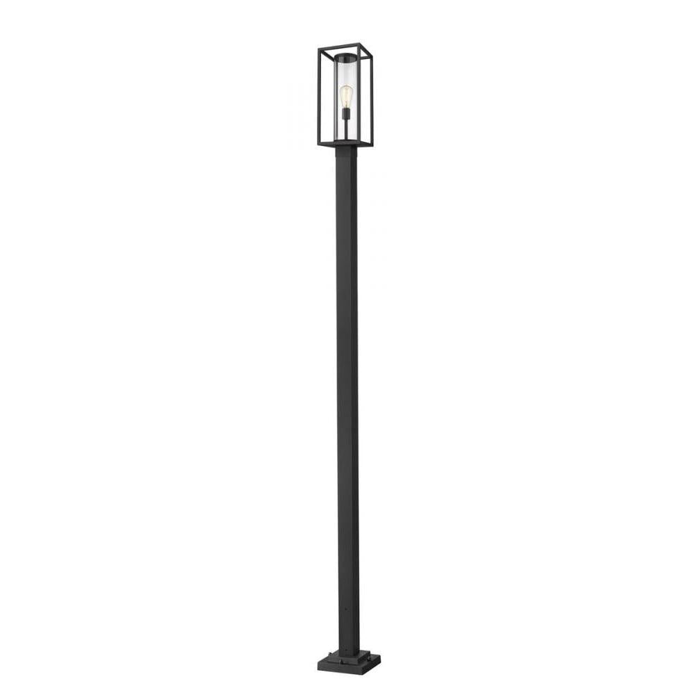1 Light Outdoor Post Mounted Fixture-Clear