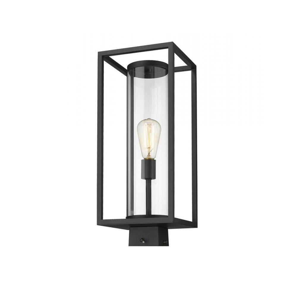 1 Light Outdoor Post Mount Fixture-Clear