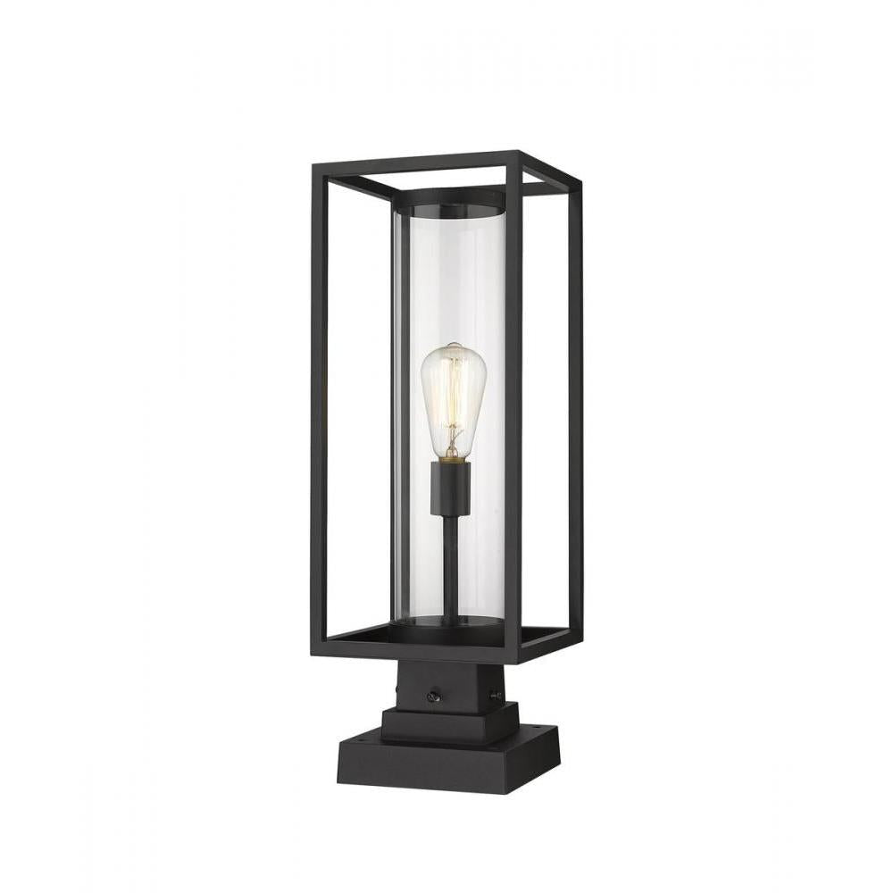 1 Light Outdoor Pier Mounted Fixture-Clear