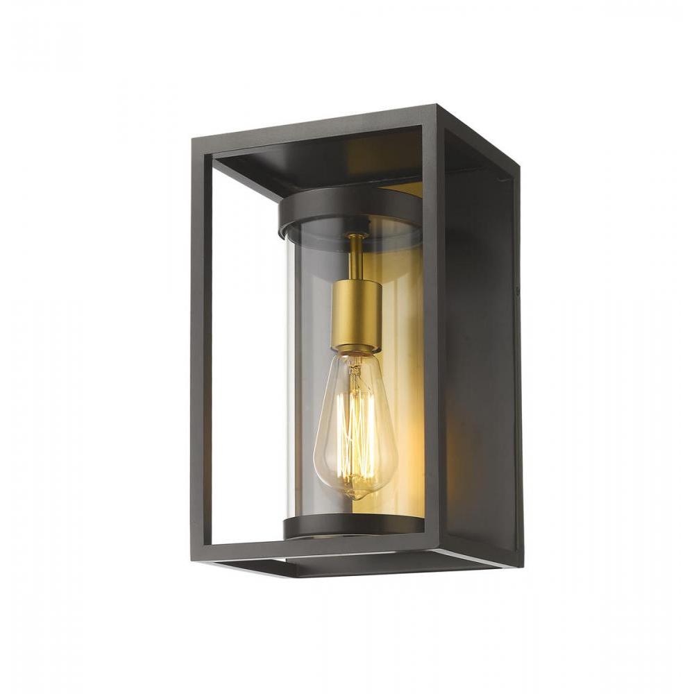 1 Light Outdoor Wall Light-Clear