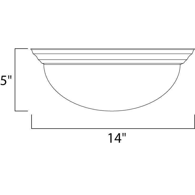 Maxim Lighting ESSENTIALS - 585X 5851FTBK Flush Mount Contemporary - Black