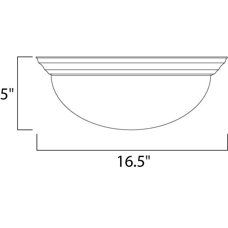 Maxim Lighting ESSENTIALS - 585X 5852MRTW Flush Mount Contemporary - White