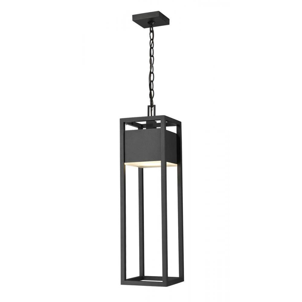 1 Light Outdoor Chain Mount Ceiling Fixture-Etched