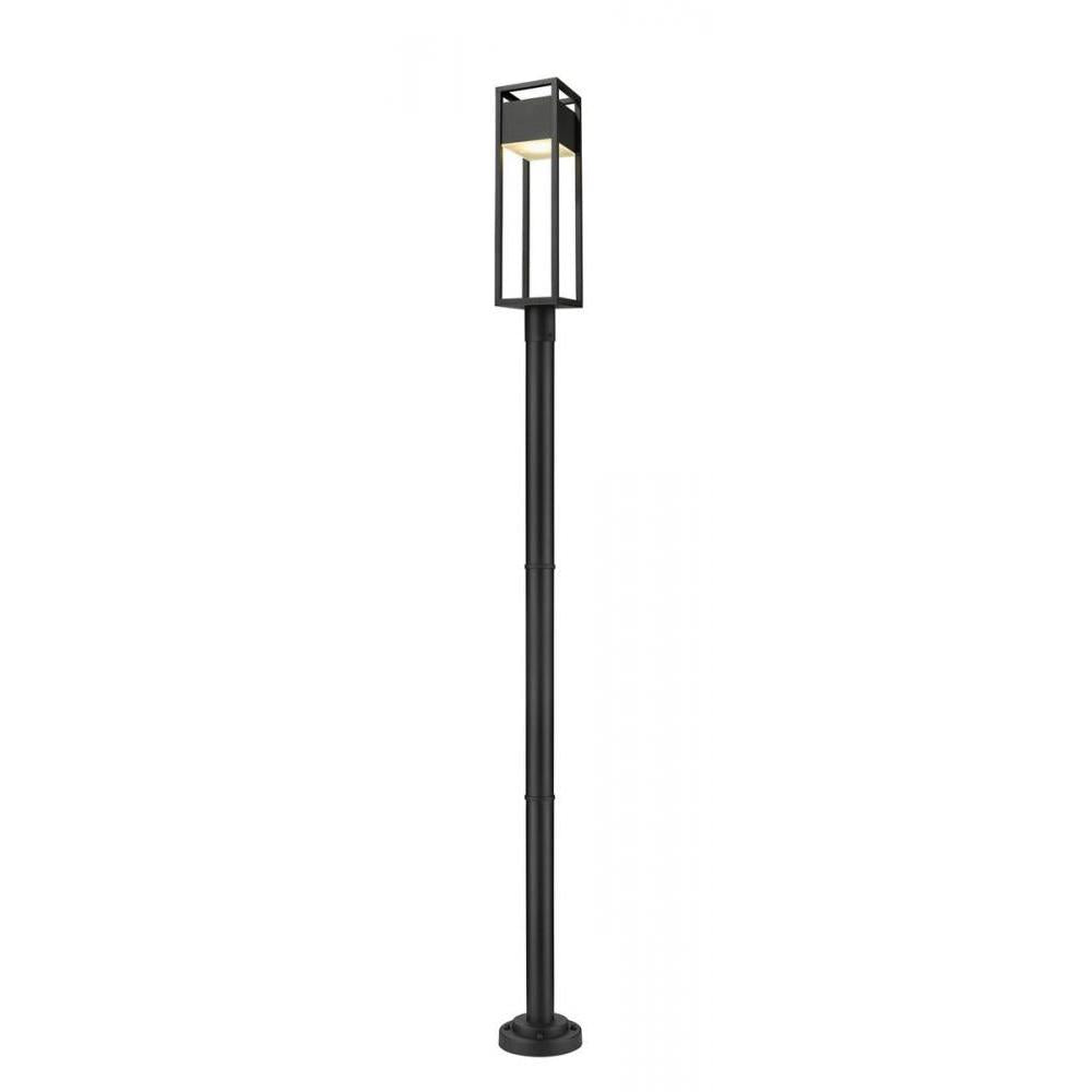 1 Light Outdoor Post Mounted Fixture-Etched