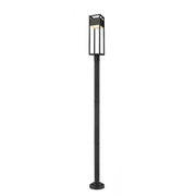 1 Light Outdoor Post Mounted Fixture-Etched