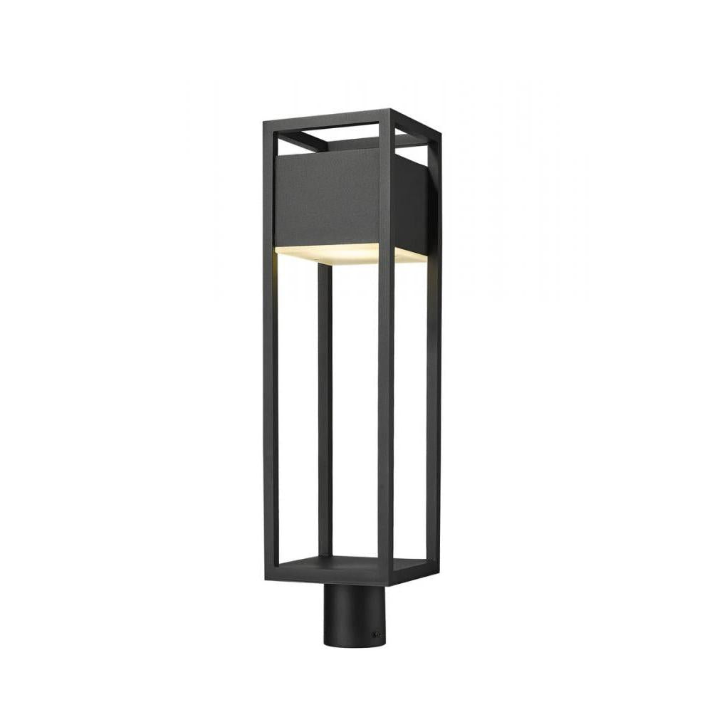 1 Light Outdoor Post Mount Fixture-Etched