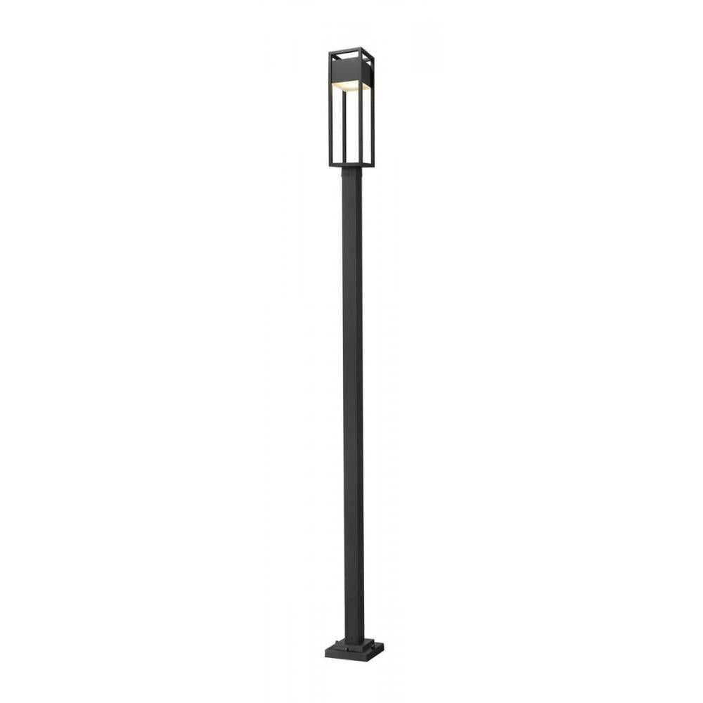 1 Light Outdoor Post Mounted Fixture-Etched