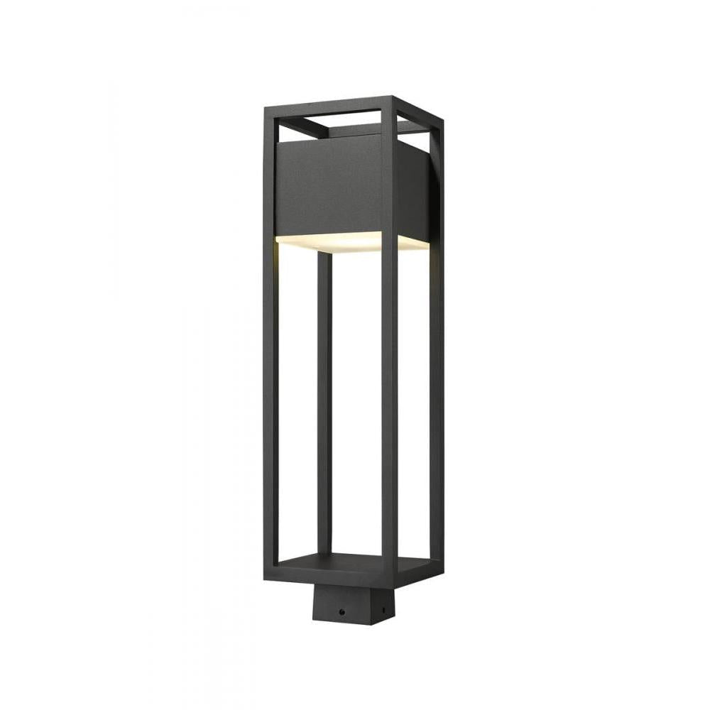1 Light Outdoor Post Mount Fixture-Etched