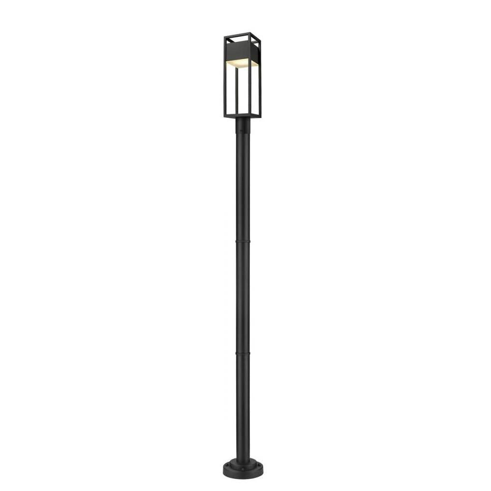 1 Light Outdoor Post Mounted Fixture-Etched
