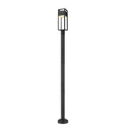 1 Light Outdoor Post Mounted Fixture-Etched