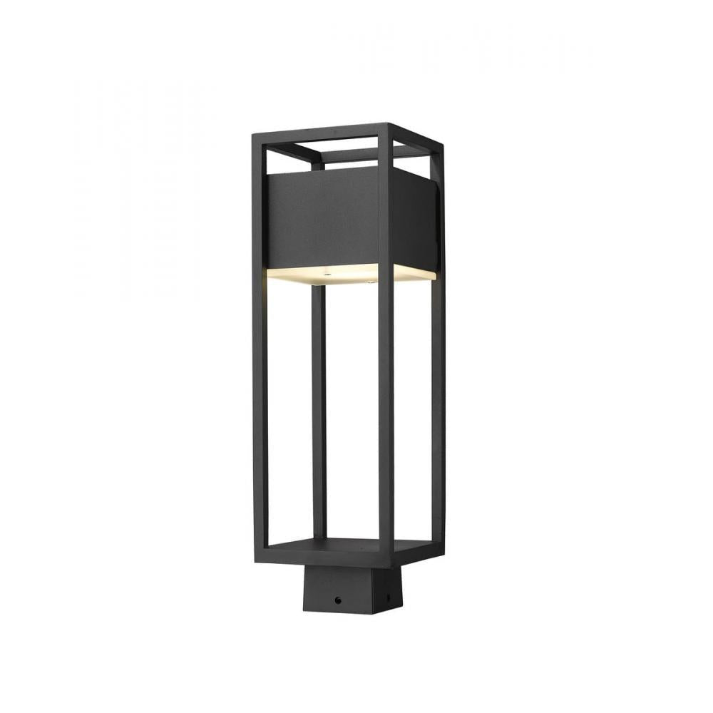 1 Light Outdoor Post Mount Fixture-Etched