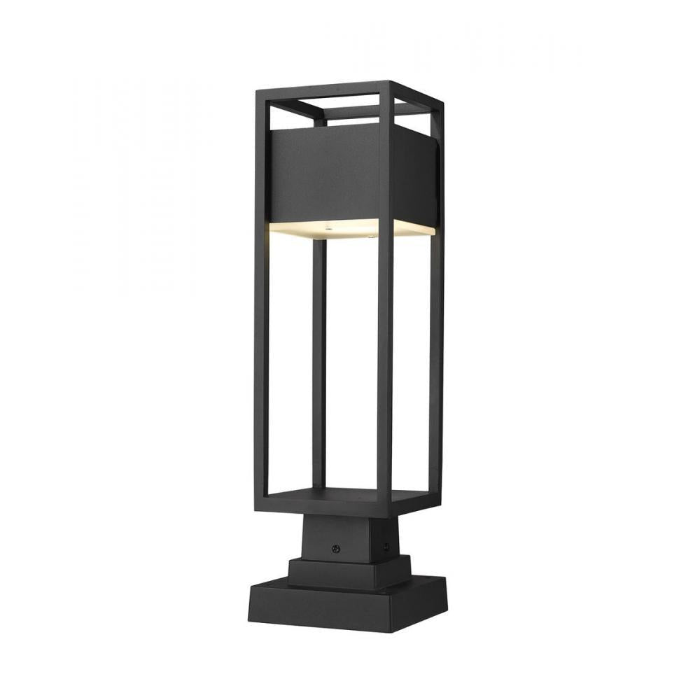 1 Light Outdoor Pier Mounted Fixture-Etched