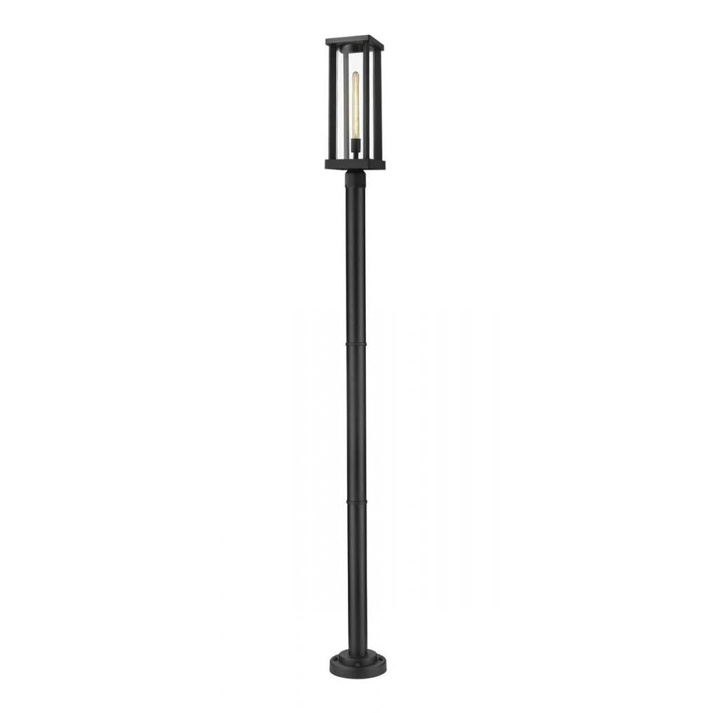 1 Light Outdoor Post Mounted Fixture-Clear
