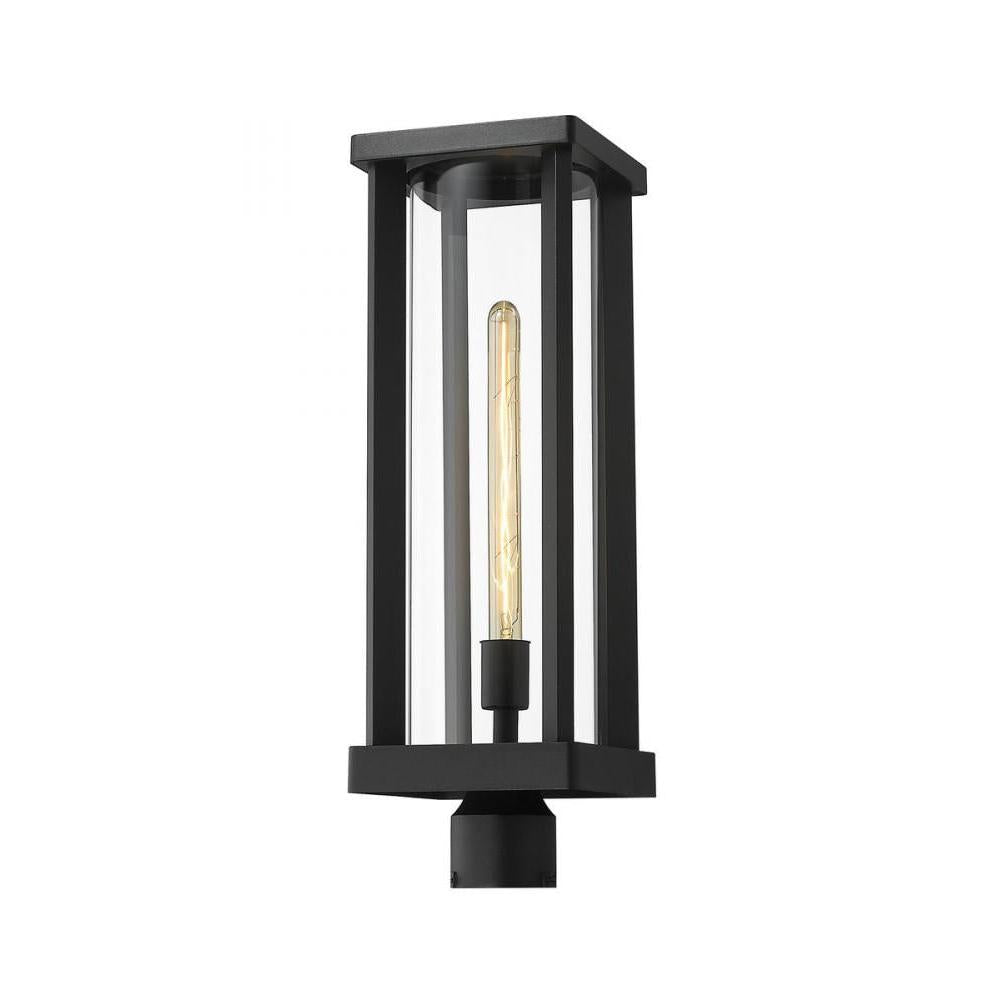 1 Light Outdoor Post Mount Fixture-Clear