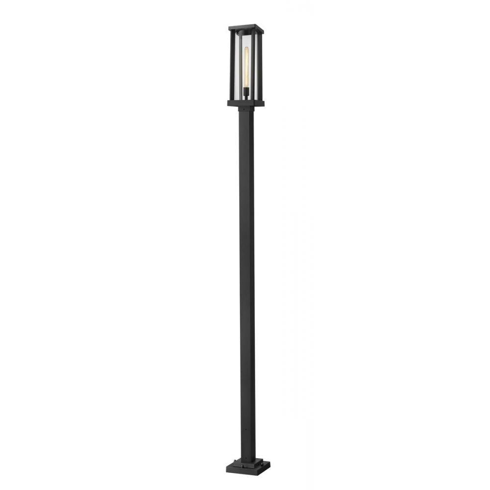 1 Light Outdoor Post Mounted Fixture-Clear