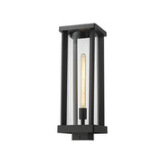 1 Light Outdoor Post Mount Fixture-Clear