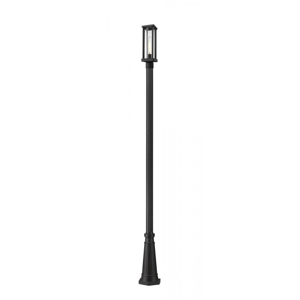 1 Light Outdoor Post Mounted Fixture-Clear